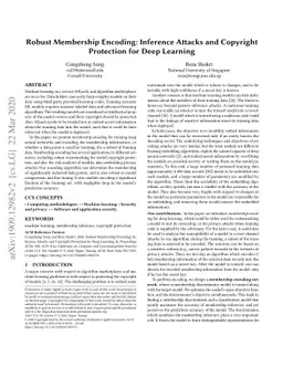 Robust Membership Encoding: Inference Attacks and Copyright Protection
  for Deep Learning