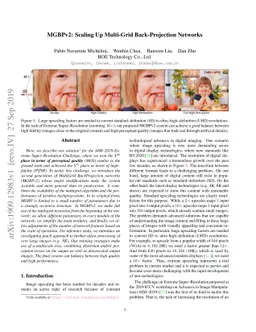 MGBPv2: Scaling Up Multi-Grid Back-Projection Networks