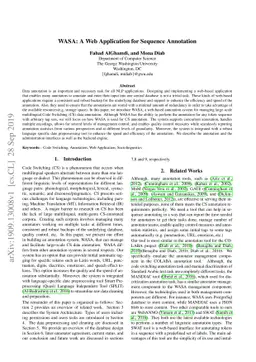 WASA: A Web Application for Sequence Annotation