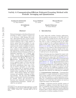 FedPAQ: A Communication-Efficient Federated Learning Method with
  Periodic Averaging and Quantization