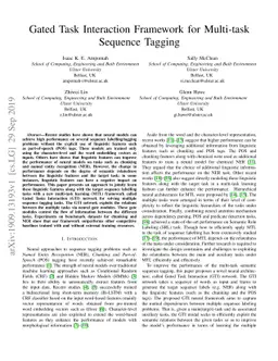 Gated Task Interaction Framework for Multi-task Sequence Tagging