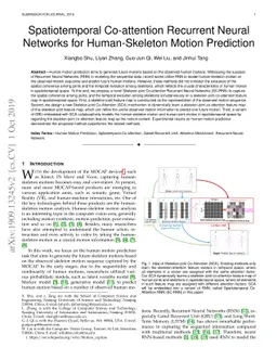Spatiotemporal Co-attention Recurrent Neural Networks for Human-Skeleton
  Motion Prediction