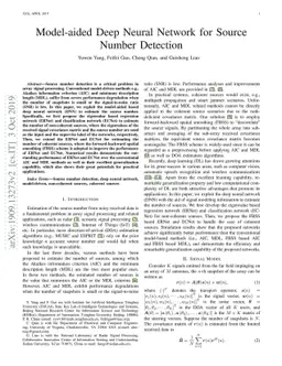 Model-aided Deep Neural Network for Source Number Detection