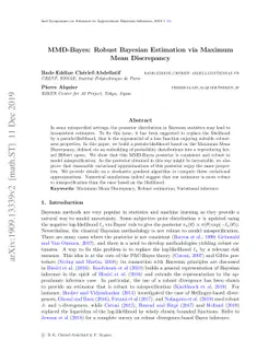 MMD-Bayes: Robust Bayesian Estimation via Maximum Mean Discrepancy