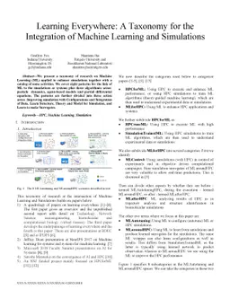 Learning Everywhere: A Taxonomy for the Integration of Machine Learning
  and Simulations