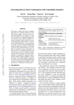 Generating Diverse Story Continuations with Controllable Semantics