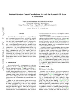 Residual Attention Graph Convolutional Network for Geometric 3D Scene
  Classification