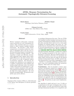 ATOL: Measure Vectorization for Automatic Topologically-Oriented
  Learning