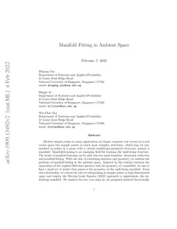 Manifold Fitting in Ambient Space