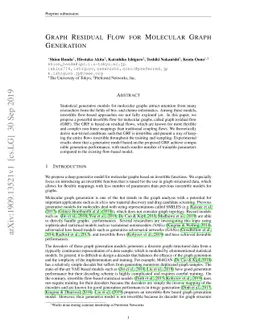 Graph Residual Flow for Molecular Graph Generation