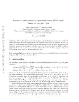 Parametric estimation for a parabolic linear SPDE model based on sampled
  data