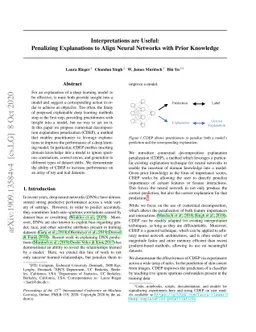 Interpretations are useful: penalizing explanations to align neural
  networks with prior knowledge