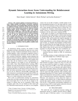 Dynamic Interaction-Aware Scene Understanding for Reinforcement Learning
  in Autonomous Driving