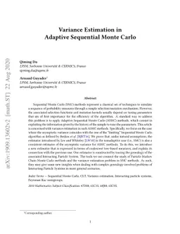 Variance Estimation in Adaptive Sequential Monte Carlo