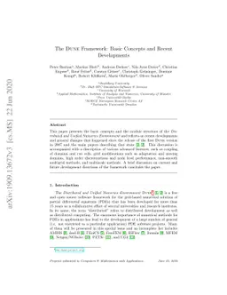 The DUNE Framework: Basic Concepts and Recent Developments