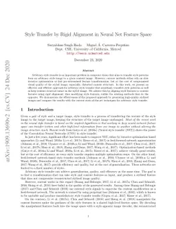 Style Transfer by Rigid Alignment in Neural Net Feature Space