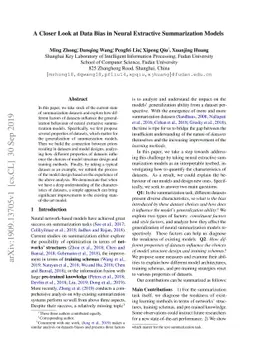 A Closer Look at Data Bias in Neural Extractive Summarization Models