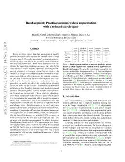 RandAugment: Practical automated data augmentation with a reduced search
  space