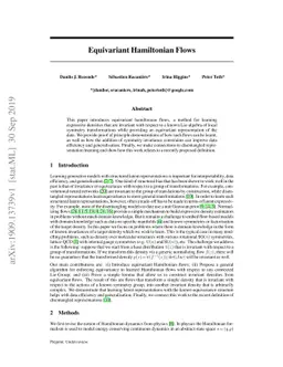 Equivariant Hamiltonian Flows