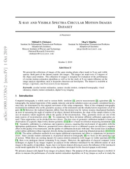 X-ray and Visible Spectra Circular Motion Images Dataset