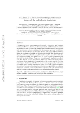 waLBerla: A block-structured high-performance framework for multiphysics
  simulations