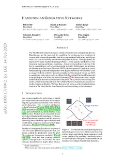 Hamiltonian Generative Networks