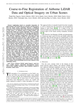 Coarse-to-Fine Registration of Airborne LiDAR Data and Optical Imagery
  on Urban Scenes