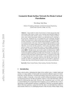Geometric Brain Surface Network For Brain Cortical Parcellation