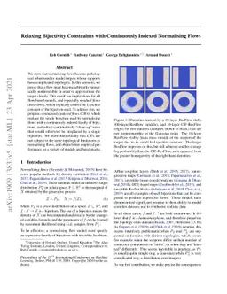 Relaxing Bijectivity Constraints with Continuously Indexed Normalising
  Flows