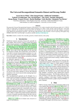 The Universal Decompositional Semantics Dataset and Decomp Toolkit