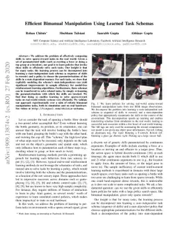 Efficient Bimanual Manipulation Using Learned Task Schemas