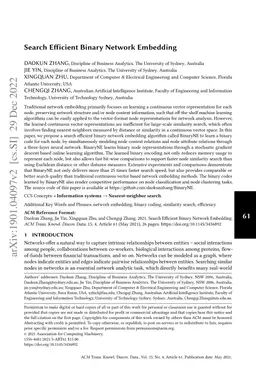 Search Efficient Binary Network Embedding