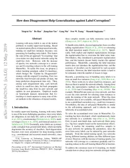 How does Disagreement Help Generalization against Label Corruption?