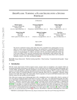 DeepFlash: Turning a Flash Selfie into a Studio Portrait