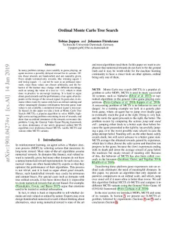 Ordinal Monte Carlo Tree Search
