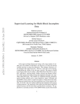 Supervised Learning for Multi-Block Incomplete Data