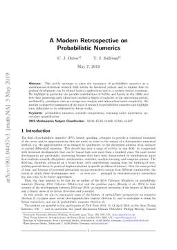 A Modern Retrospective on Probabilistic Numerics