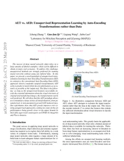 AET vs. AED: Unsupervised Representation Learning by Auto-Encoding
  Transformations rather than Data