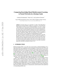 Comparing Knowledge-based Reinforcement Learning to Neural Networks in a
  Strategy Game