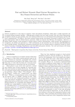 Fast and Robust Dynamic Hand Gesture Recognition via Key Frames
  Extraction and Feature Fusion