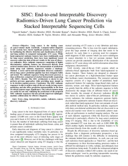 SISC: End-to-end Interpretable Discovery Radiomics-Driven Lung Cancer
  Prediction via Stacked Interpretable Sequencing Cells