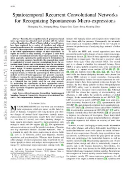 Spatiotemporal Recurrent Convolutional Networks for Recognizing
  Spontaneous Micro-expressions