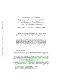 Normalized Flat Minima: Exploring Scale Invariant Definition of Flat
  Minima for Neural Networks using PAC-Bayesian Analysis