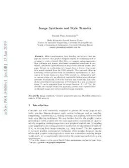 Image Synthesis and Style Transfer