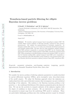 Transform-based particle filtering for elliptic Bayesian inverse
  problems