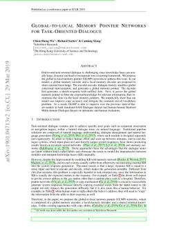 Global-to-local Memory Pointer Networks for Task-Oriented Dialogue