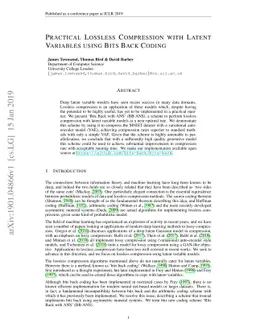 Practical Lossless Compression with Latent Variables using Bits Back
  Coding