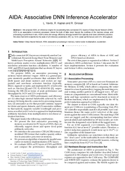 AIDA: Associative DNN Inference Accelerator