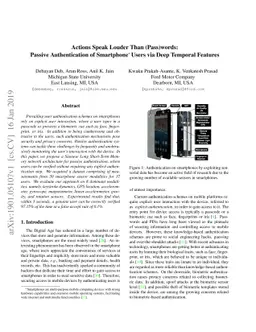 Actions Speak Louder Than (Pass)words: Passive Authentication of
  Smartphone Users via Deep Temporal Features
