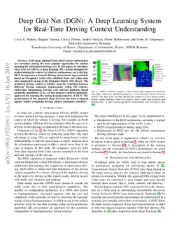 Deep Grid Net (DGN): A Deep Learning System for Real-Time Driving
  Context Understanding